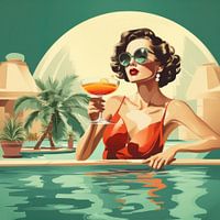 Woman at the pool