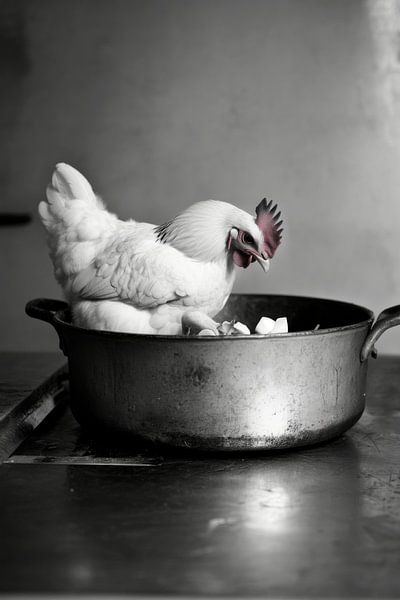 Chicken cooking by Poster Art Shop