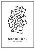 Groningen von oben - abstrakte Linien mit Charakter