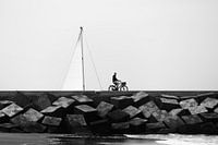 Cycliste à Northern Harbour Head
