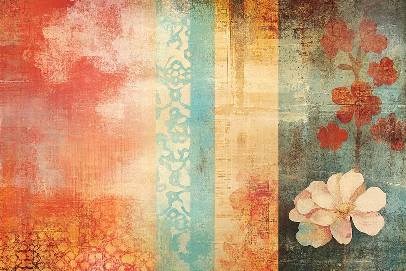 Vintage flowers in earth tones by Imperial Art House