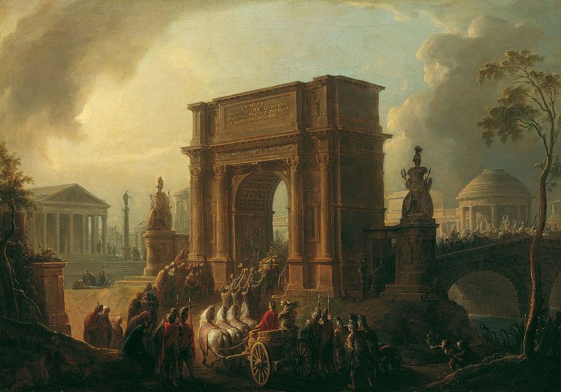 Procession triomphale à travers l'arc de Titus, Vincenz Fischer par Des maîtres magistraux