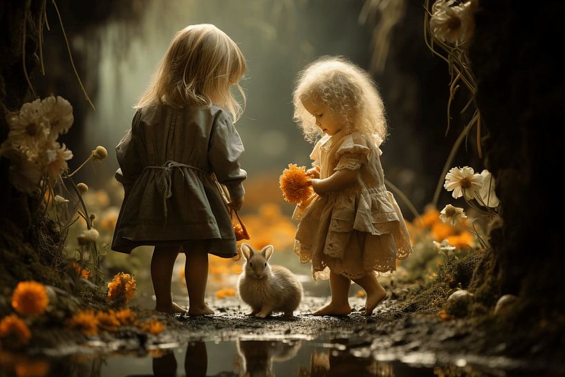 Flower girls and bunny dance by Karina Brouwer