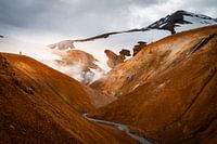 Unwirkliche Landschaft in den Kerlingarfjöll in Island