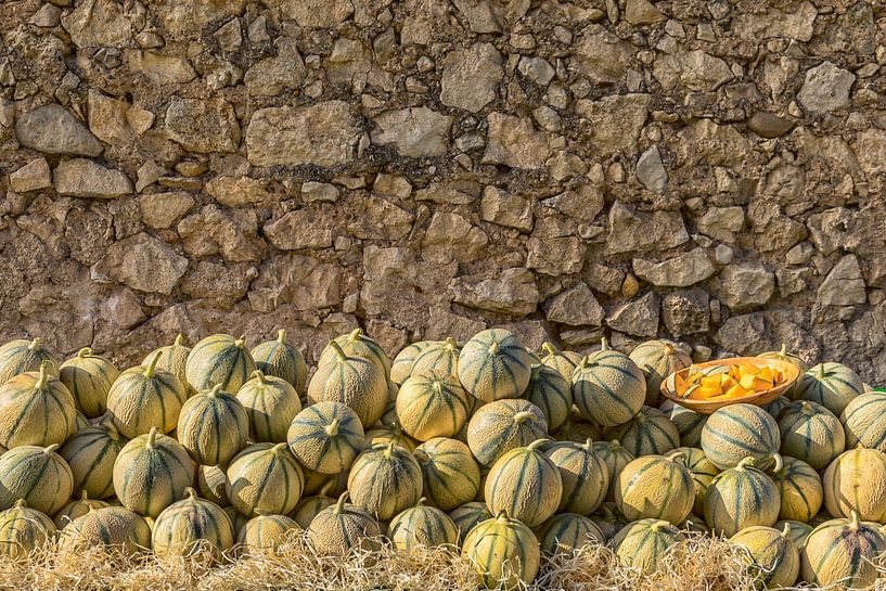 Melons at the market by Jacques Jullens