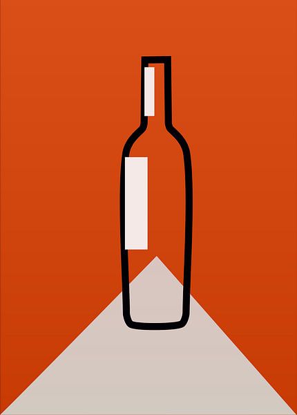 Eine Flasche Wein von Fela de Wit