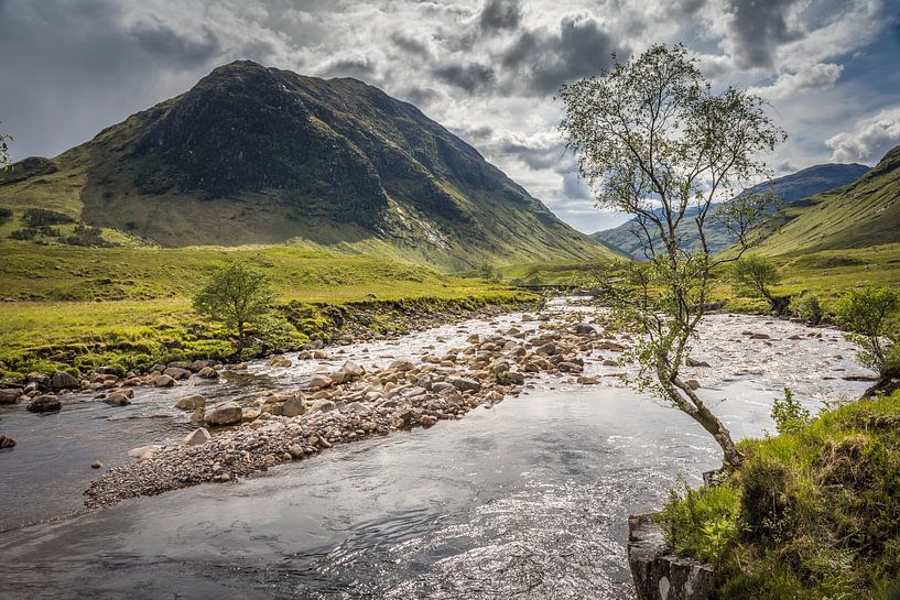 River Etive with Beinn Ceitlein (832 m), Glen Etive by Christian Müringer