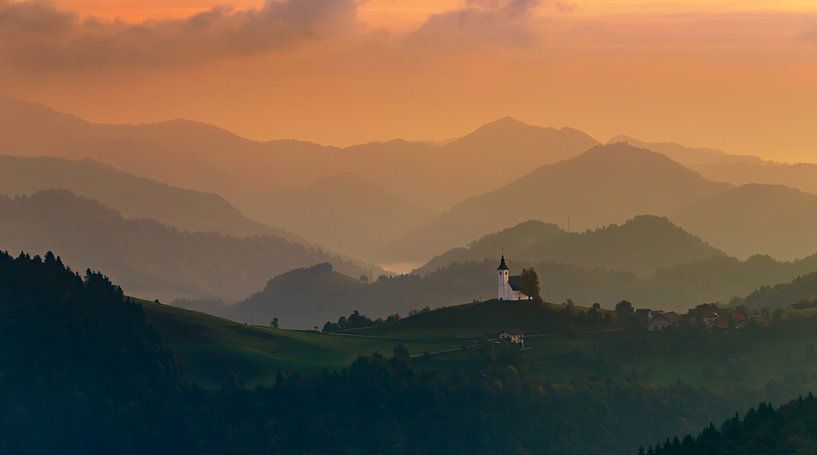 Sunrise at Sveti Andrej, Slovenia by Adelheid Smitt