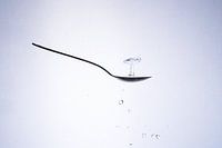 Water droplet in a teaspoon