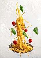 Kreative Flying Spaghetti Food Fotografie