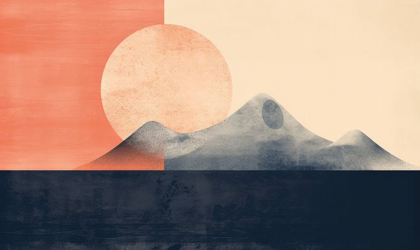 Abstrait Mont Fuji par ByNoukk