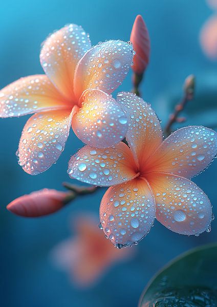 frangipani flower by R Pevitanada