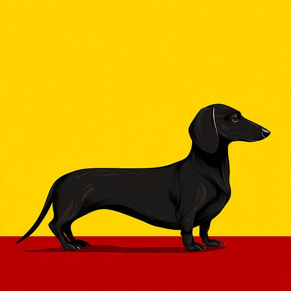 The Watchful Dachshund by Karina Brouwer