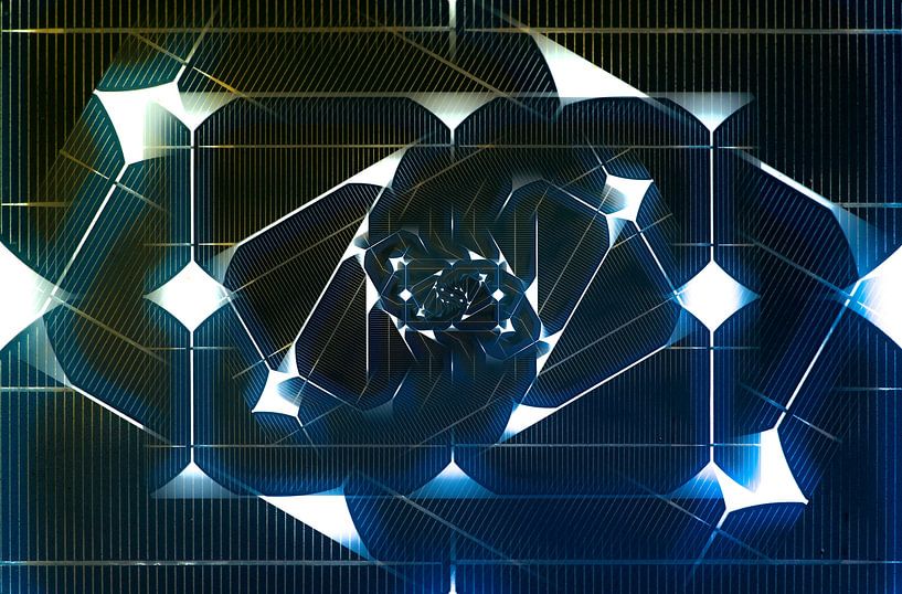 Dark blue abstract figures by Peter Schütte