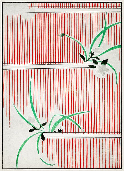 Illustration der Morgenlatte, Watanabe Seitei von Meisterhafte Meister