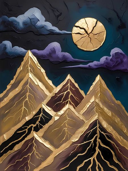 Zerbrochener Mond über den Goldenen Zinnen von Artistic