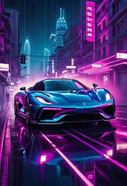Koenigsegg Regera - Synthwave Neon par MIROKKU