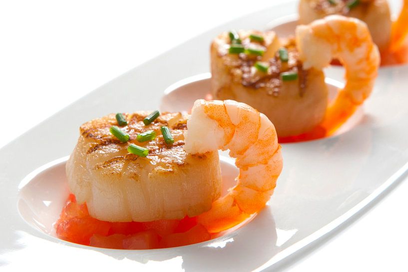 Gegrillte Jakobsmuscheln mit Garnelen von Henny Brouwers