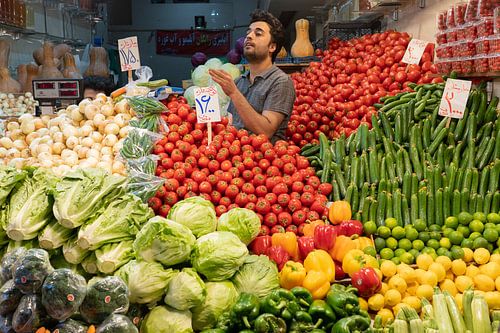 Groentenwinkel in Teheran