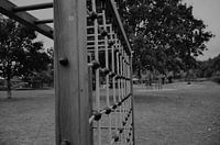 Climbing rope in a playground.