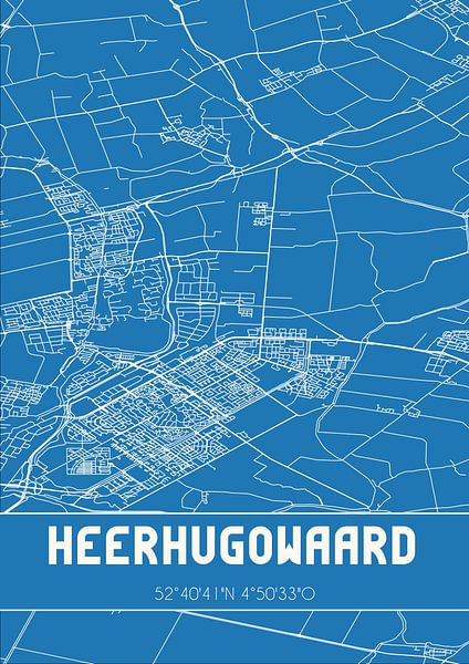 Plan d'ensemble | Carte | Heerhugowaard (Noord-Holland) par Affiches de lieux