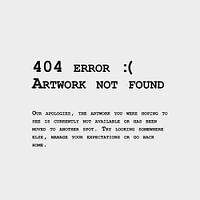 Erreur 404 - Œuvre d'art non trouvée | design noir et gris
