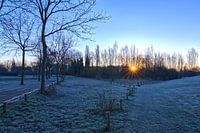 Kalter Sonnenaufgang im März