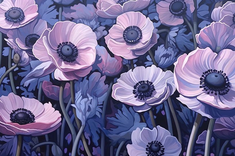 Anemone | halo of colours | Anemone flowers by Eye catching paintings