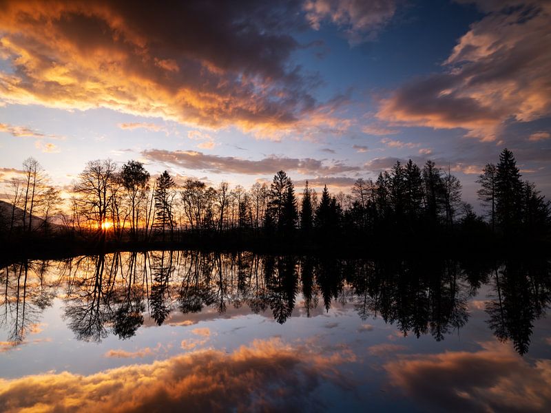 Sunset in the Murnauer Moos by Andreas Müller