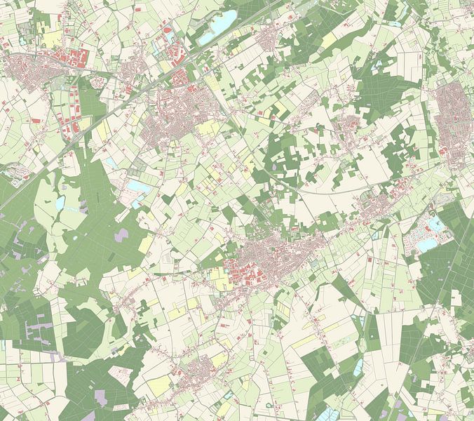 Landkarte von Bergeijk von Rebel Ontwerp