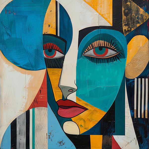 Cubist face by Poster Art Shop