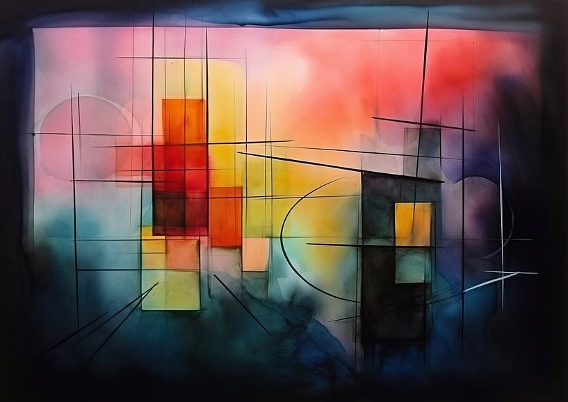 Salle par Peinture Abstraite