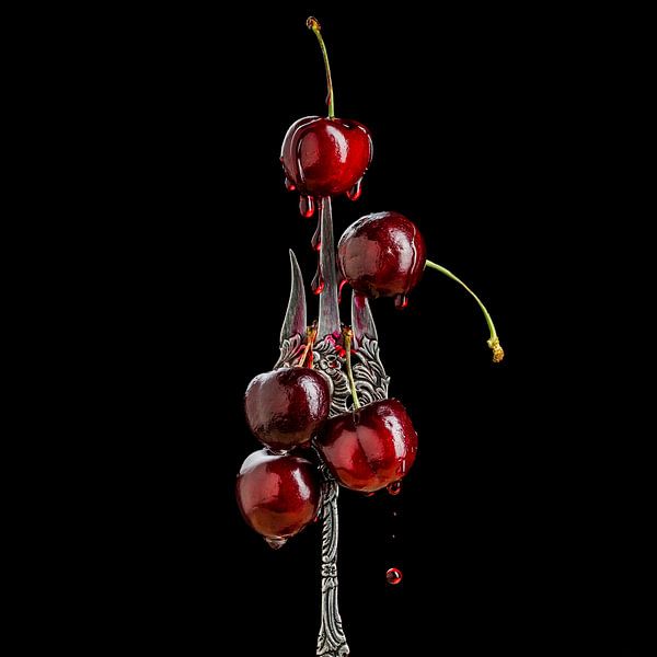 Juicy red cherries, juicy red cherries by Corrine Ponsen