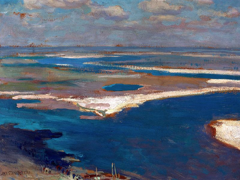 De Dnjepr in blauw van Apolo Prints