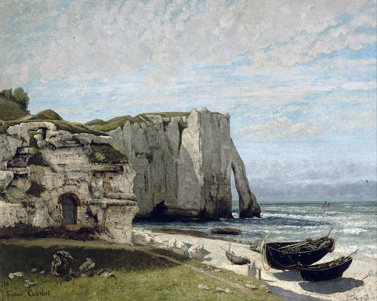Cliffs after the Storm in Etretat, Gustave Courbet, 1870 by Atelier Liesjes
