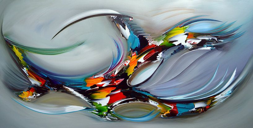 Abstract Blue by Gena Theheartofart