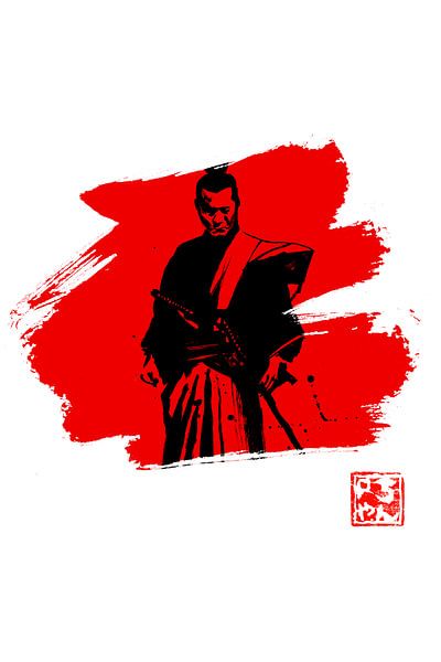samourai in red par Péchane Sumie