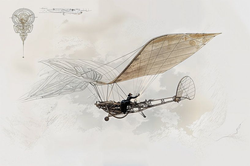 Zeichnung, imaginäre Ebene von Peter Pen Zeichnungen und Gemälde