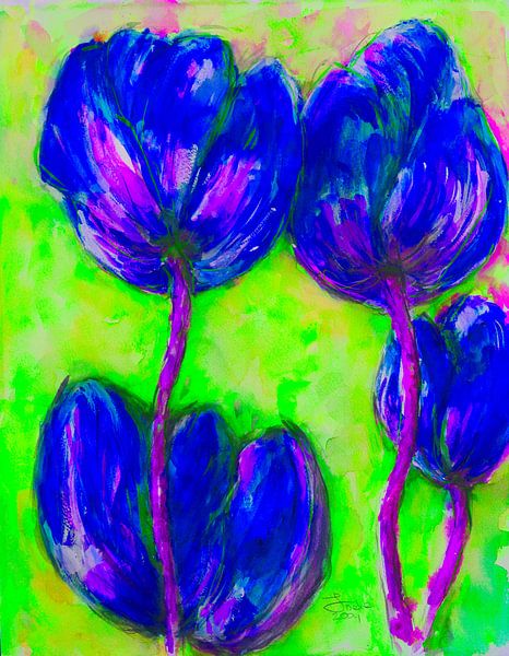 Des tulipes bleues. par Ineke de Rijk