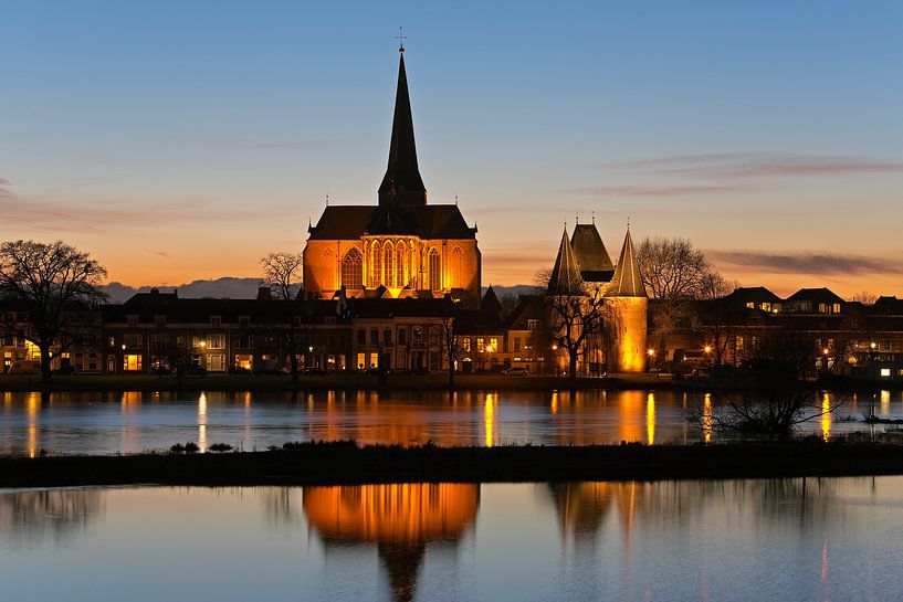 Oberkirche mit dem Koornmarkttor in Kampen von Anton de Zeeuw