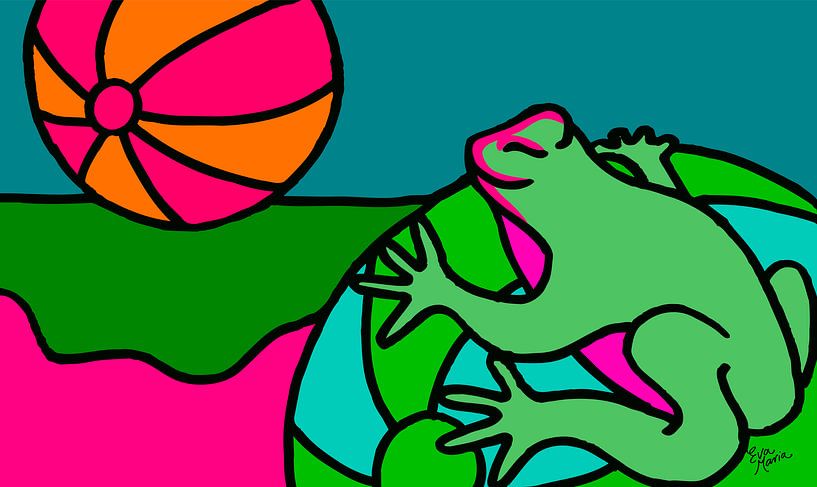 grenouille avec le soleil par ART Eva Maria