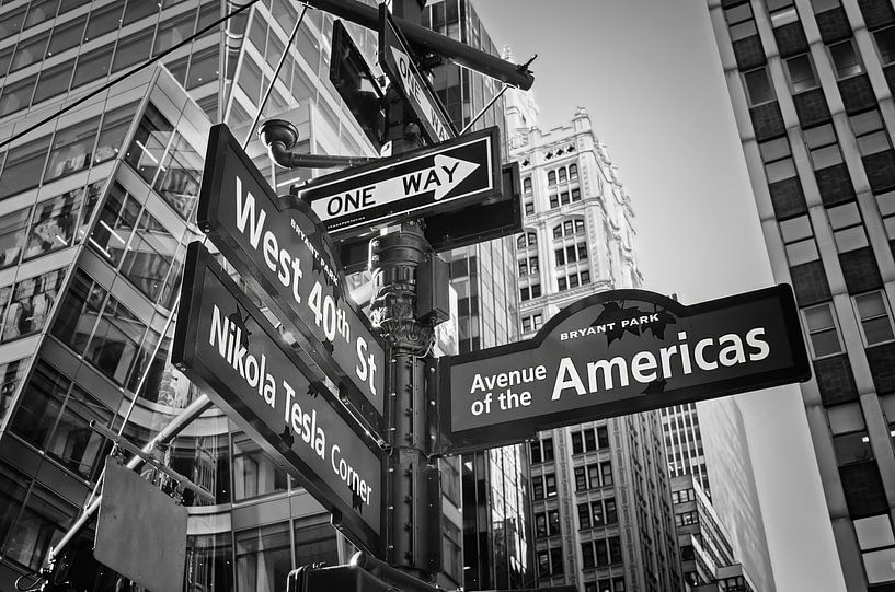 New York Manhattan Street Signs by Marlika Art