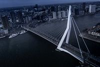 Le pont Erasmus de Rotterdam vu du ciel
