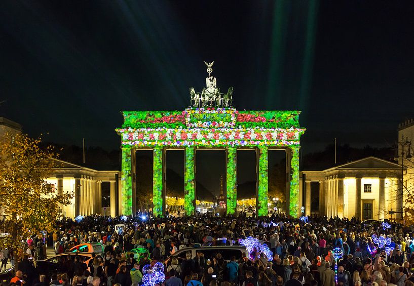 Blumen auf dem Brandenburger Tor von Frank Herrmann