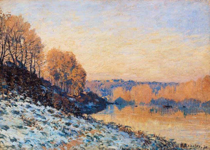 Alfred Sisley,Port Marly White Frost von finemasterpiece