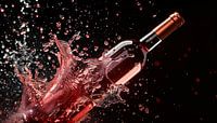 Bouteille de rosé splash panorama