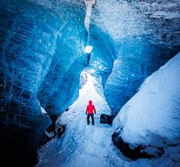 Grotte de Jökulsárlón gletjer.