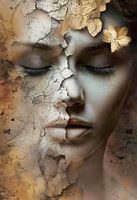 Portrait of a woman: The Rest of Impermanence: Woman with Flower