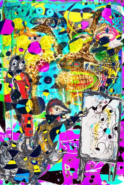 Kunstparty mit Chagall Miro Rothko Basquiat Brandt und Zanolino von Giovani Zanolino