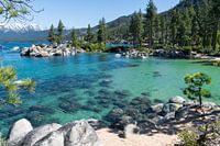 Het mooiste uitzicht op het helderde water van Lake Tahoe, Californië